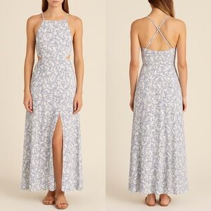 Billabong Blue and White Floral Maxi Dress